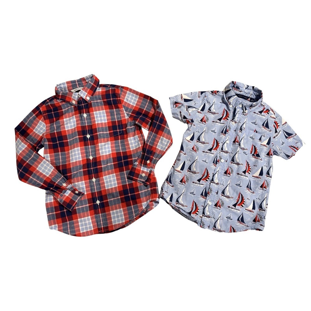 Janie And Jack Boys Size 6 Clothing Lot Of 2-‎ Long And Short Sleeved Shirts